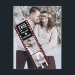 Engagement Announcement She Said Yes Photo Postcard<br><div class="desc">Unique Engagement Announcement Postcard features 3 of your couple's photo. A large one fills the background, then 2 are placed in a rustic vintage filmstrip. The top space in the film strip features your great news. She Said Yes and Your Names. A trendy boho arrow and heart ad visual interest....</div>