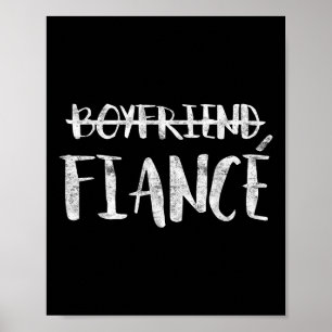 Engagement Boyfriend Fiance Married Man Wedding Poster