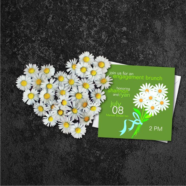 Engagement Brunch Invitations {Green} (Creator Uploaded)