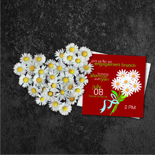 Engagement Brunch Invitations {Red}