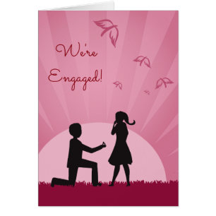Engagement Card With Couple