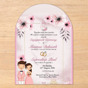 Engagement Ceremony Invitation - Moutusi & Suprode