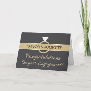 Engagement Congrats Personal Folded Greeting Card