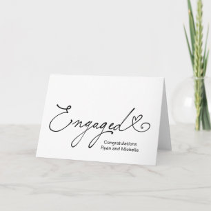 Engagement Congratulations Bride Groom Engaged  Card