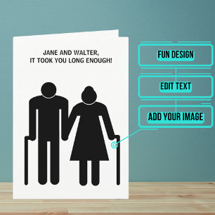 Engagement Congratulations Card for Older Couple