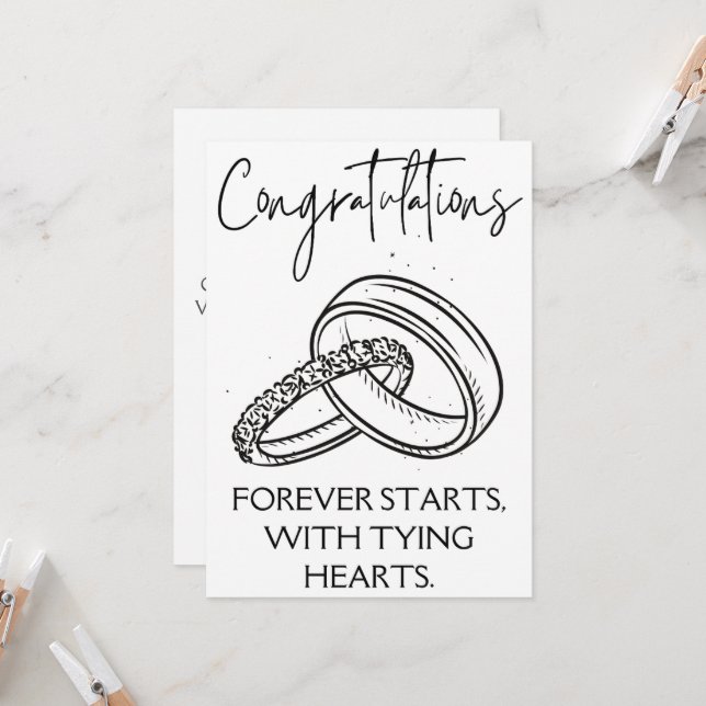 Engagement Congratulations Cards (Front/Back In Situ)