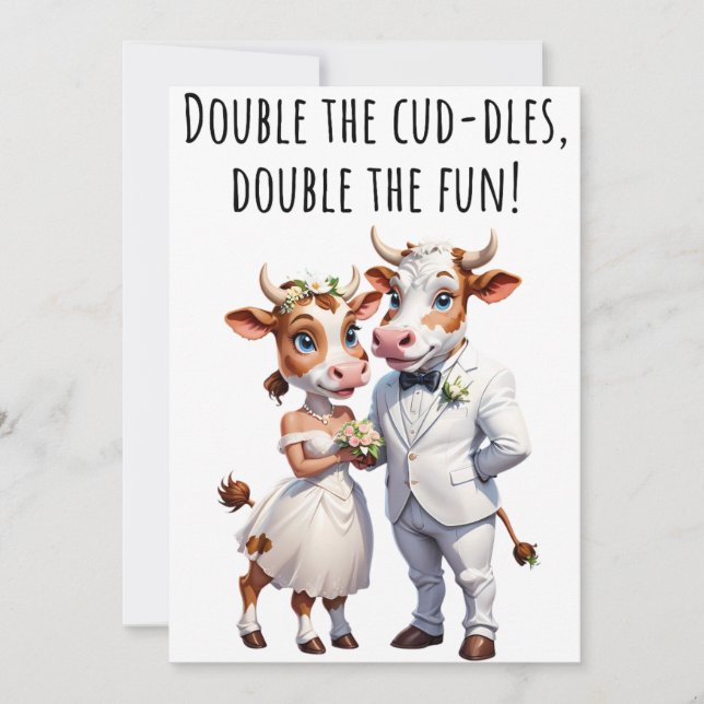 Engagement Congratulations Cards Funny Cow Card (Front)