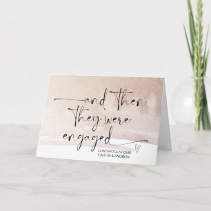 Engagement Congratulations for Bride and Groom Car Card