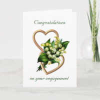 Engagement Congratulations with lilies