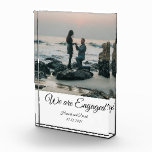 Engagement Couple's Photo and Name Block<br><div class="desc">Create a long-lasting memory for your love and family. This Engagement Couple's Photo and Name can be personalised and customise for any occasion.</div>
