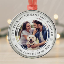Engagement Dog Humans Photo Keepsake