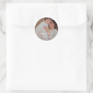 Engagement Favour Stickers, Bridesmaid Gift Tags, Classic Round Sticker