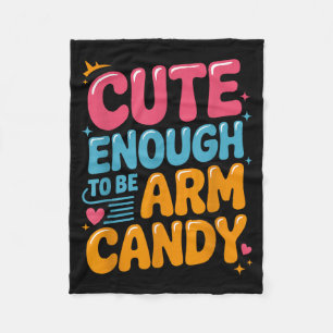 Engagement Fiancé Couple Cute Enough To Be Arm Fleece Blanket