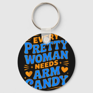 Engagement fiancé couple woman needs arm candy key ring