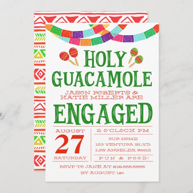 ENGAGEMENT FIESTA INVITATION (Front/Back)