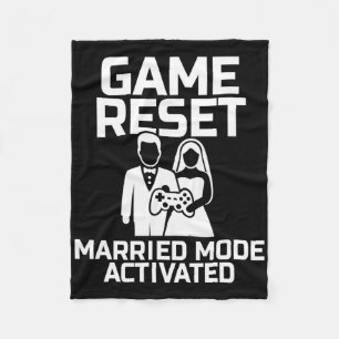 Engagement Gamer Gift For Groom Bride Funny Video Fleece Blanket