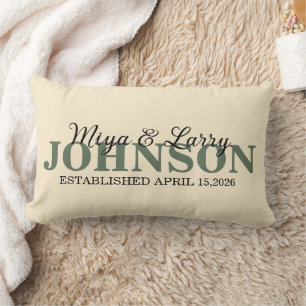Engagement Gift for Couple, Custom Wedding Gift Lumbar Cushion