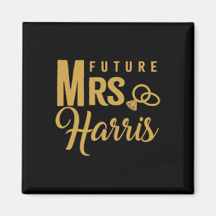 Engagement Gift For Women Bride Future Mrs. Harris Magnet