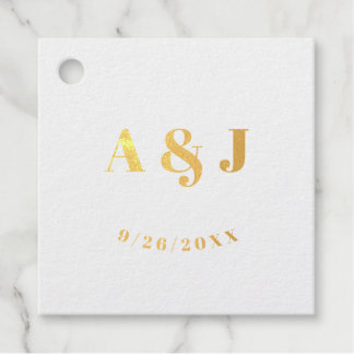 Engagement  Initials & Date Favour Tags