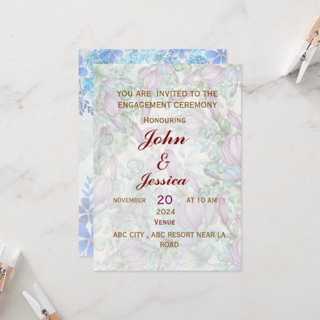 Engagement Invitation (Front/Back In Situ)
