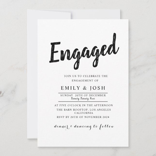 Engagement Invitation  (Front)