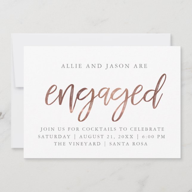 Engagement Invitation | Faux Foil (Front)