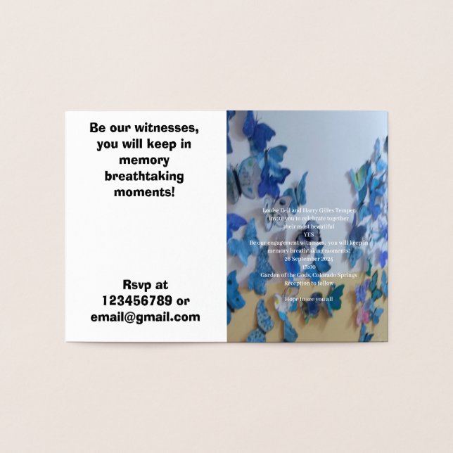 Engagement Invitation Foil Card (Inside)