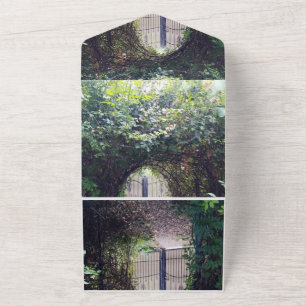 Engagement Invitation Gate Wood