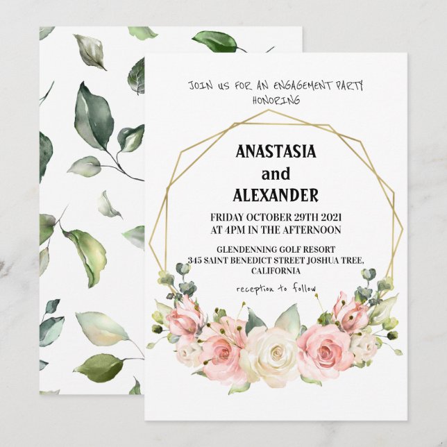 Engagement invitation. invitation (Front/Back)