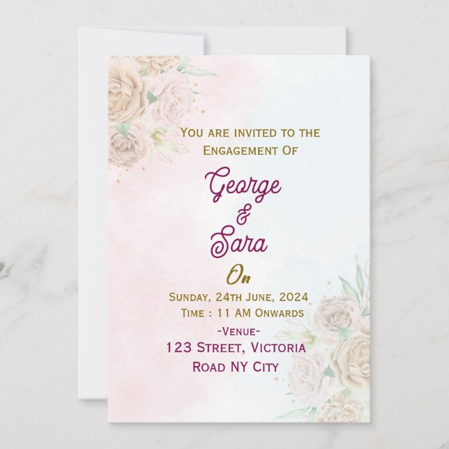 Engagement Invitations  (Front)