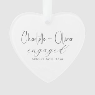 Engagement Keepsake Heart Ornament