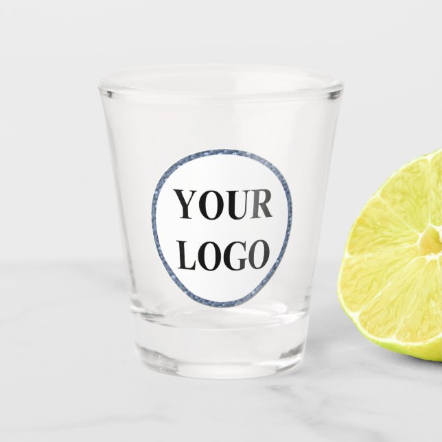 Engagement Modern Unique Personalised Add Logo Shot Glass (Front)