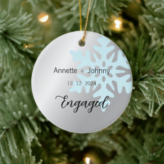 Engagement Ornament, Engaged Ornament, Bridal Ceramic Ornament