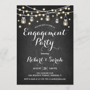 Engagement Party - Chalkboard Invitation