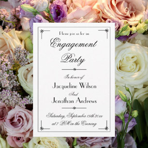 Engagement Party Chic Elegant Personalised Party Invitation