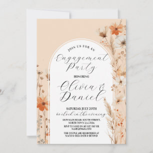 Engagement Party Couples Shower Boho Florals Invitation