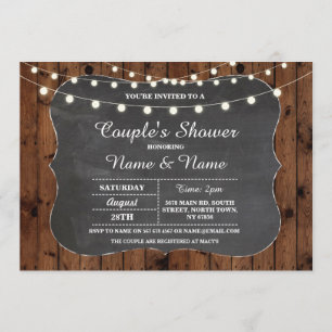 Engagement Party Couples Shower Chalkboard Invite