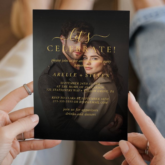 Engagement party Custom photo Invitation (Creator Uploaded)