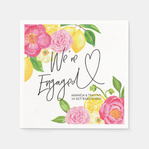 Engagement Party Decorations Spring Floral Napkin