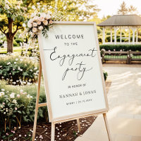 Engagement Party Elegant Calligraphy welcome 