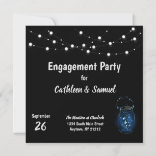 Engagement Party Firefly Night Custom Invitation