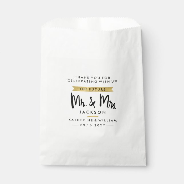 Engagement party Future Mr and Mrs Favour Bag (Front)