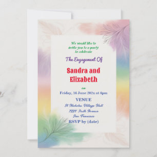 Engagement Party Gay/Lesbian Couple Invitation