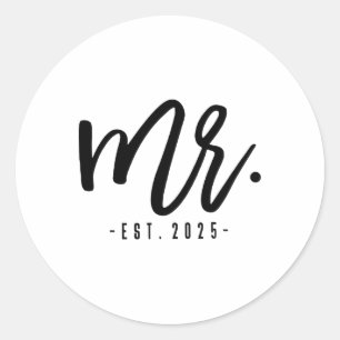 Engagement Party Husband And Wife Matching Couple Classic Round Sticker