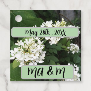 Engagement Party Hydrangea Photo Favour Tags