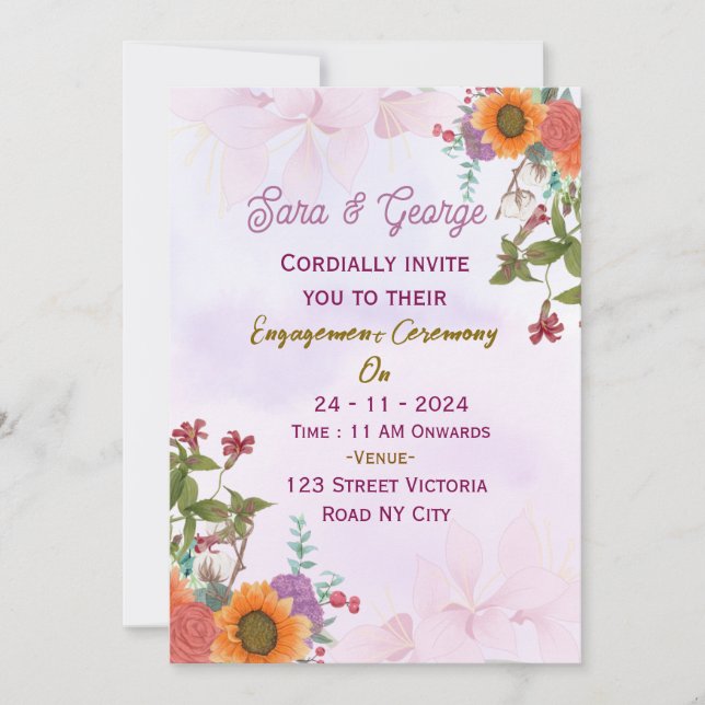 Engagement Party Invitations  (Front)