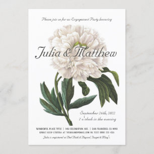 Engagement Party Invitations   Vintage Botanical