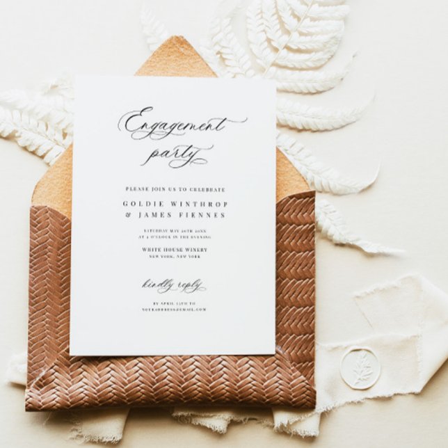 Engagement Party Minimal Wedding Invitation Card (Creator Uploaded)