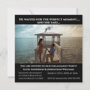 Engagement Party-Photo-Dock in Europe- Backdrop- Invitation