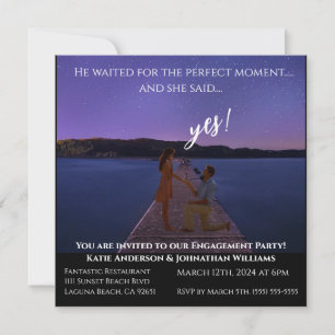 Engagement Party-Photo-Night sky Backdrop- Invitation